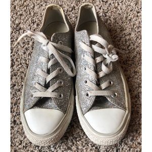 Silver Sparkly Converse